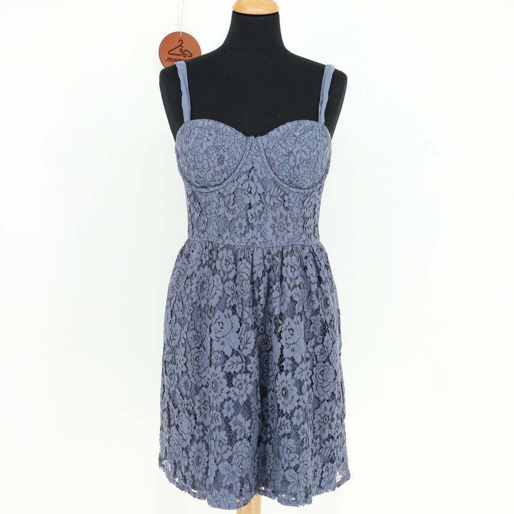 Abercrombie & Fitch‎ Corset Lace Dress Medium Smocked Whimsy Coquette Steampunk